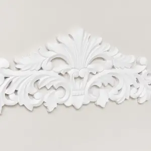 Melody Maison Vintage White Fleur De Lys Wall Plaque