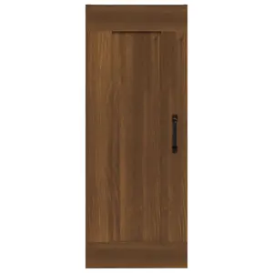 Berkfield Hanging Cabinet Brown Oak 35x34x90 cm Engineered Wood