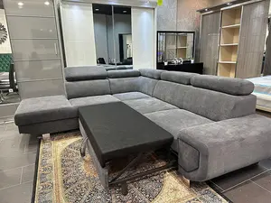 Artic Sofa-Bed with Storage Left Hand Facing Corner in Grey