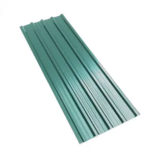 12 Pcs Wainscoting Panels for Wall & Roof Corrugated Metal Roof Panels Dark Green L 129 cm x W 45 cm x T 0.27 mm