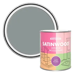 Rust-Oleum Slate Satinwood Interior Paint 750ml