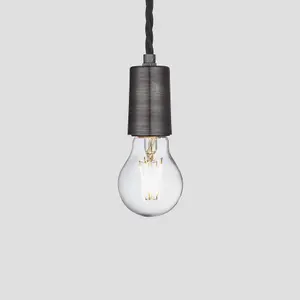 Industville Sleek Edison Pendant, 1 Wire, Pewter