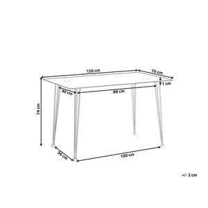 Sowams Glass Top Metal Base Dining Table