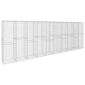 Berkfield Gabion Wall with Cover Galvanised Steel 600x50x200 cm