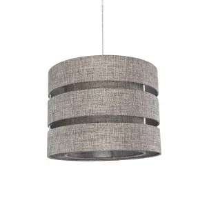 Inlight Ponte Blue Metallic effect Contemporary Trio Light shade (D)33cm