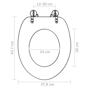 WC Toilet Seats with Lid 2 pcs MDF Beach Design