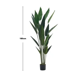 Artificial Plant Indoor Outdoor Plant House Plant Fake Strelitzia Tree in Black Pot 180 cm