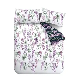 Wister Floral Reversible Duvet Cover Set with Pillowcases Single - 1 Standard Pillowcase