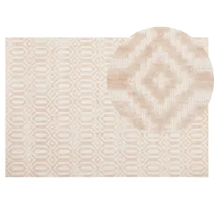 Viscose Rug 140 x 200 cm Beige ADATEPE