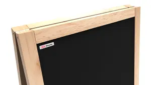 ALLboards Kids double-sided chalkboard and magnetic whiteboard on easel 120 cm, solid, thick frames, foldable shelf