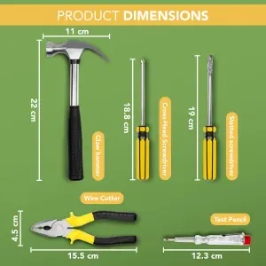 BLOSTM Essential Hand Tool Kit 5 Pieces