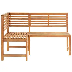 vidaXL Garden Corner Bench 140 cm Solid Acacia Wood