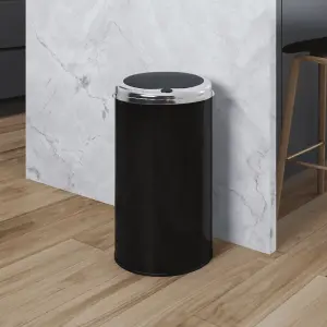 Inmotion 30L Black Stainless Steel Kitchen Waste Dust Bin