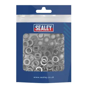 Sealey Stainless Steel Flat Washer Din 125 M6 Size 100 Pieces Stainless Steel