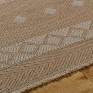 PARITA Machine Washable Jute Boho Area Rug 158 x 213 cm