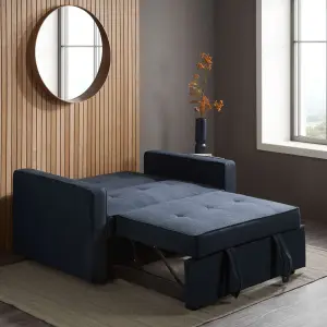 Blue Ottoman Sofa Bed Birlea Otto Fabric 2 seater settee contemporary style