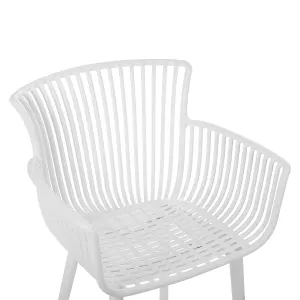 Set of 4 Garden Chairs PESARO White