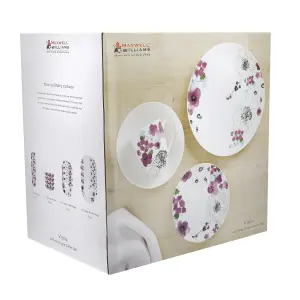 Maxwell & Williams Dinner Set Ceramic Floral Pattern Dinner Set 16 Piece