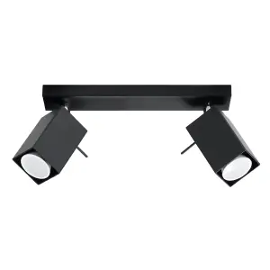 Merida Steel Black 2 Light Classic Ceiling Light