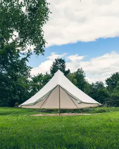 4M Polycotton Bell Tent with Zipped PVC Groundsheet