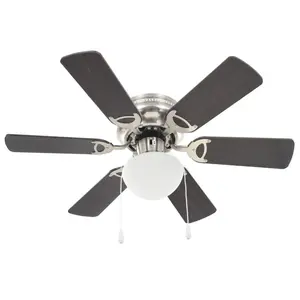 Syliva 82cm Ceiling Fan with Light Kit Dark Brown