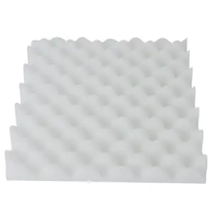 White 12 pcs High-Density Dust-Free Flame-Retardant Acoustic Foam Egg Crate Fireproof Soundproof Foam 30x30x4cm