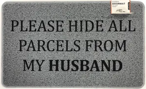 Nicoman Spaghetti Novelty UV Print Funny Door Mat 75 x 45cm - Please HIDE All Parcels From My Husband