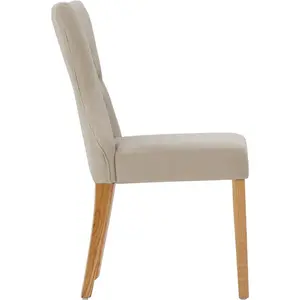 Wimbledon Upholstered Dining Chair (Set of 2) Beige