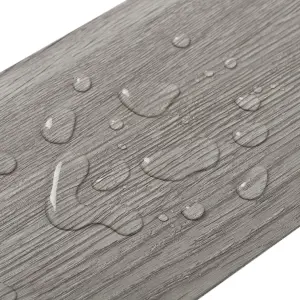 Waterproof Durable Self Adhesive Wood Effect PVC Flooring Planks,Peel & Stick Flooring Tile, Grey,36 Pcs