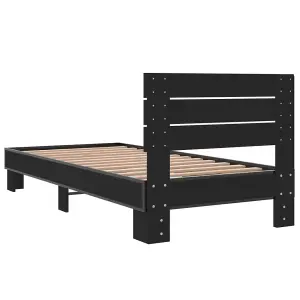 Berkfield Bed Frame without Mattress Black 90x200 cm