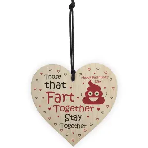 Funny Gift For Valentines Day Wood Heart Gift For Boyfriend Girlfriend Husband Wife