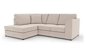 Hilton Full Back 4 Seater Left Hand Facing Corner Sofa Beige