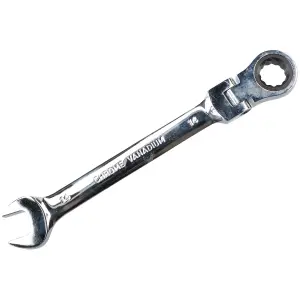 14mm Metric Flexible Flexi Head Ratchet Combination Spanner Wrench 72 Teeth