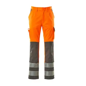 Mascot Safe Compete Olinda Trousers - Hi-Vis Orange/Anthracite (Hi-Vis Orange/Anthracite)  (44.5) (Leg Length - Long)