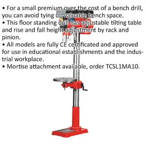 16-Speed Floor Pillar Drill with 650W Motor and Safety Features for Precision Drilling