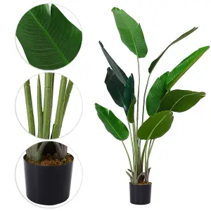 160 cm H Garden Decoration Artificial Green Banana Tree with Pot