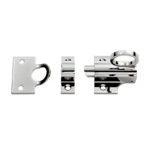 Sprung Fanlight Window Catch 33mm Fixing Centres Polished Chrome Loft Window