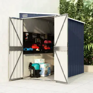 vidaXL Wall-mounted Garden Shed Anthracite 118x194x178 cm Steel