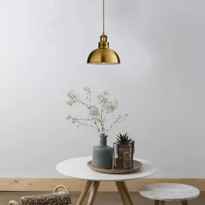 Kronos 1 - Light Dome Pendant Yellow Brass