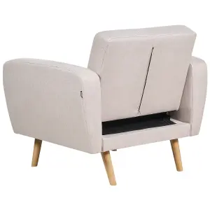 Armchair FLORLI Fabric Light Beige