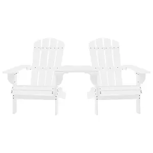 Berkfield Garden Adirondack Chair Solid Fir Wood White