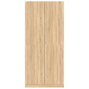 Wardrobe Sonoma Oak 90x52x200 cm Engineered Wood