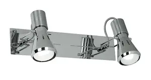 Luminosa SPOT 2 Light Twin Adjustable Spotlight Chrome 32x15x10cm