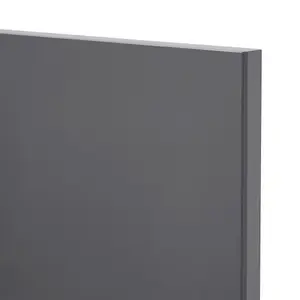 GoodHome Stevia Gloss anthracite Slab Tall appliance Cabinet door (W)600mm (H)723mm (T)18mm