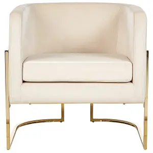 Beliani Glam Armchair SIRKKA Velvet Cream