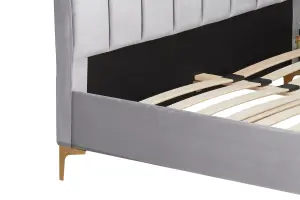 Birlea Clover King  Bed Frame In Grey Fabric