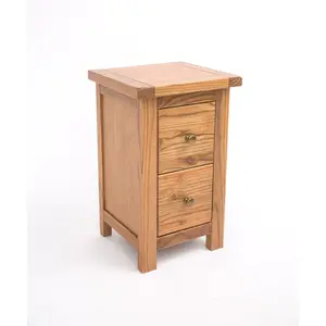 Aubusson 2 Drawer Bedside Table Natural