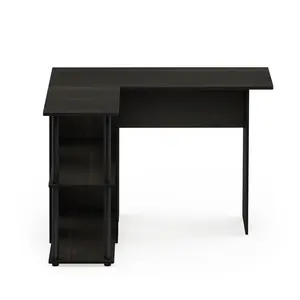 Angulo L-Shape Computer Desk Black / Espresso