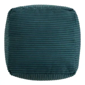 icon Theo Corduroy Bean Bag Pouffe Teal Green Footstool Bean Bags