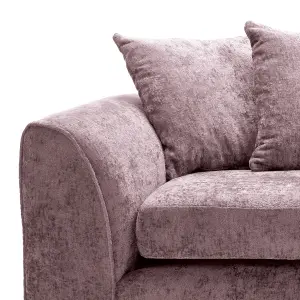 Harriet Crushed Chenille 4 Seater Sofa in Pink